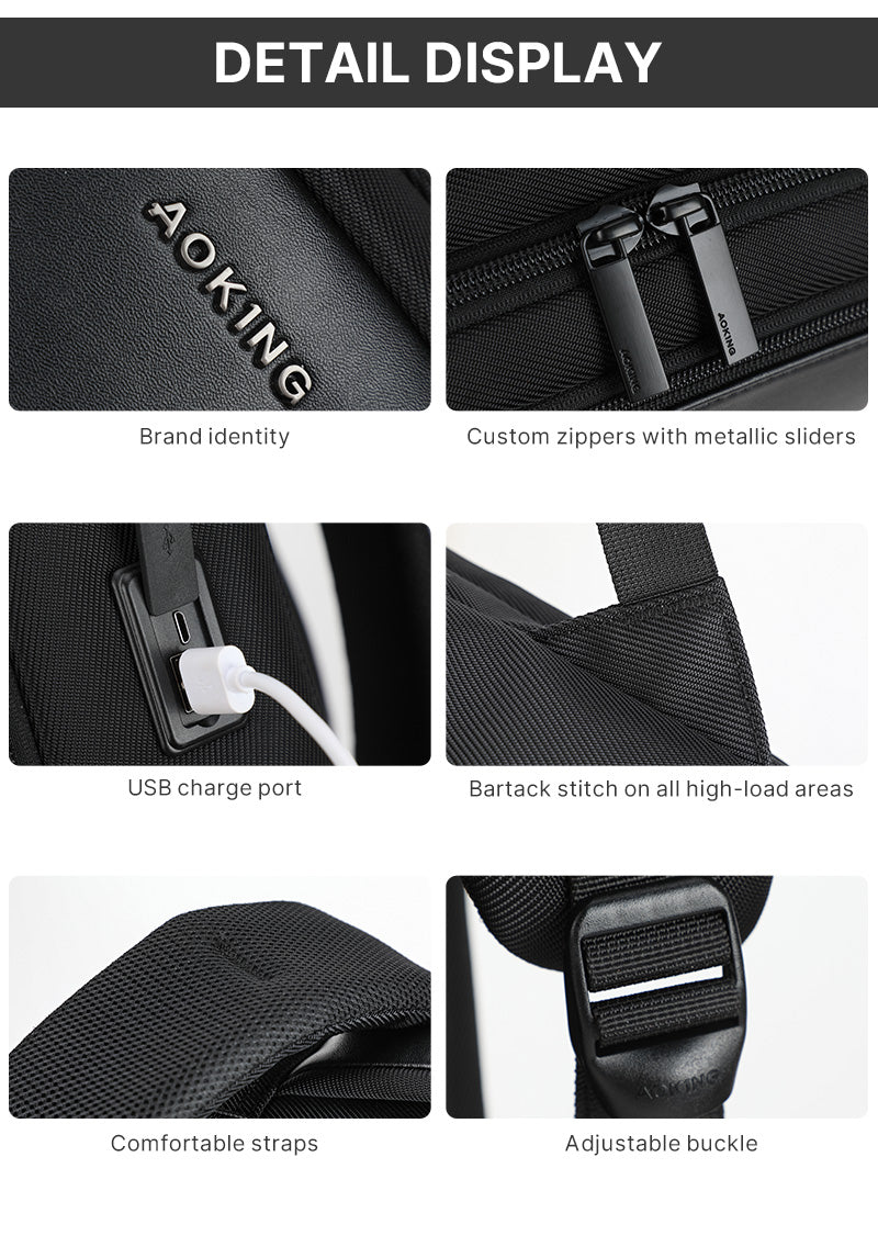 Aoking Business Laptop Backpack SN3075 Black