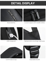 Load image into Gallery viewer, Aoking Business Laptop Backpack SN3075 Black
