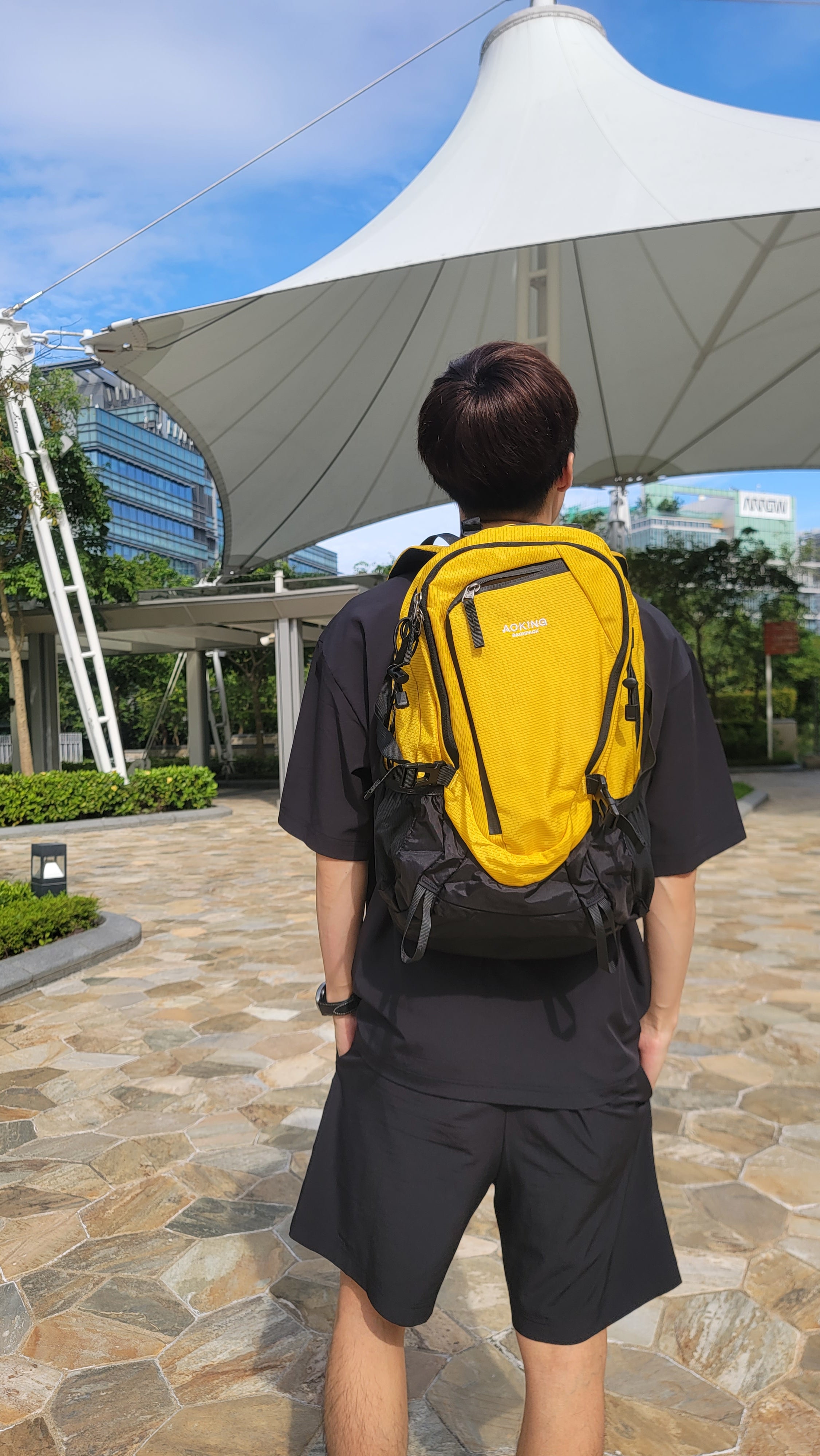 Aoking Outdoor sports hiking travel backpack JN79879 Yellow