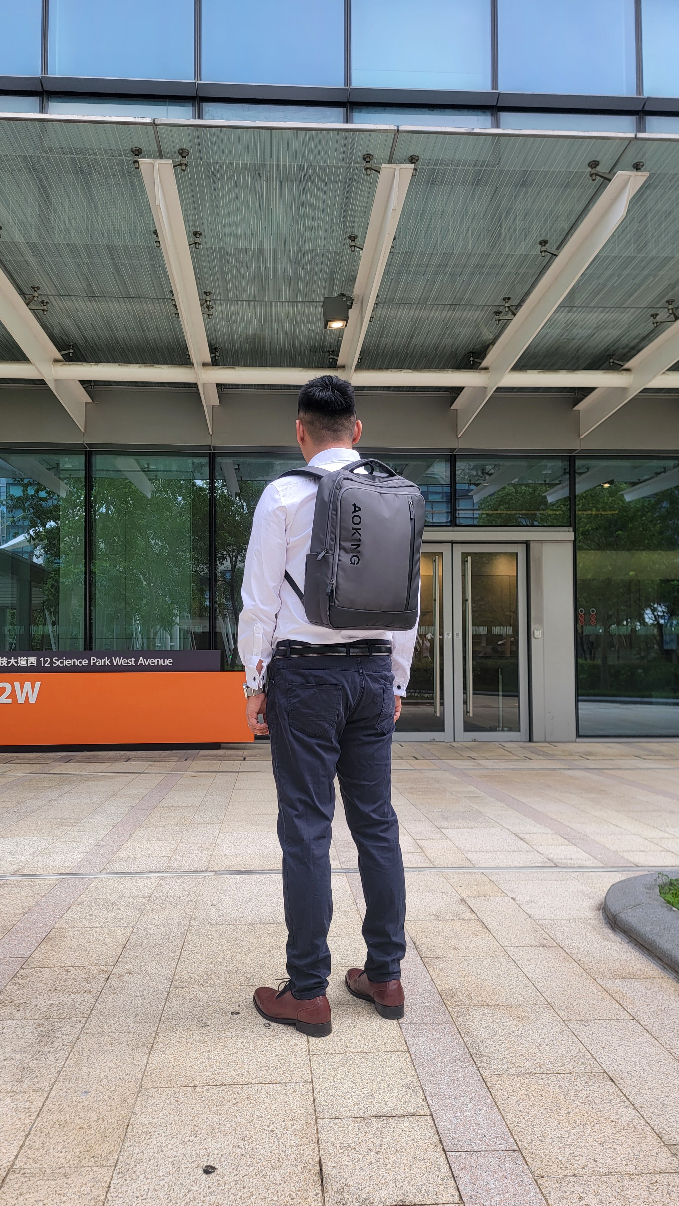Aoking Business Laptop Backpack SNX6082 Grey