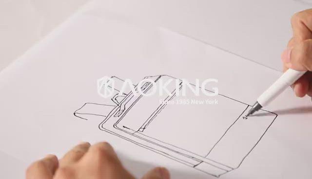 Aoking Leather Laptop Bag Business Multiple USB Charging Backpack Travel School Bag SN96758 - FD43858626