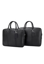 Load image into Gallery viewer, Leather Business Laptop Briefcase 361 Large Size Black
