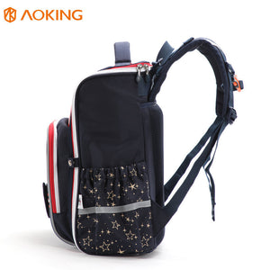 Aoking 小學生護脊彈力肩帶減重書包 BN1012粉紅色
