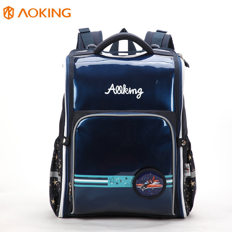 Aoking 小學生護脊彈力肩帶減重書包 BN1012粉紅色