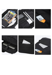 Waterproof Travel Business Backpack With Shoes Compartment 6684 Black