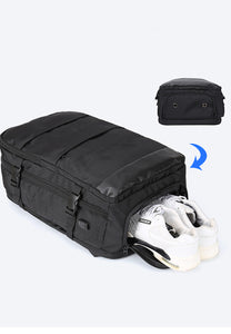 Waterproof Travel Business Backpack With Shoes Compartment 6684 Black