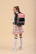 Load image into Gallery viewer, Aoking 小學生護脊彈力肩帶減重書包 BN1012粉紅色
